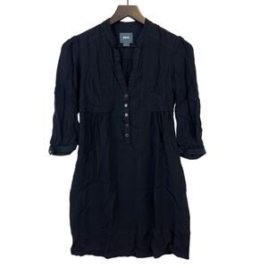 Maeve Anthropologie Size 2 Popover Mini Shirt Dress Black